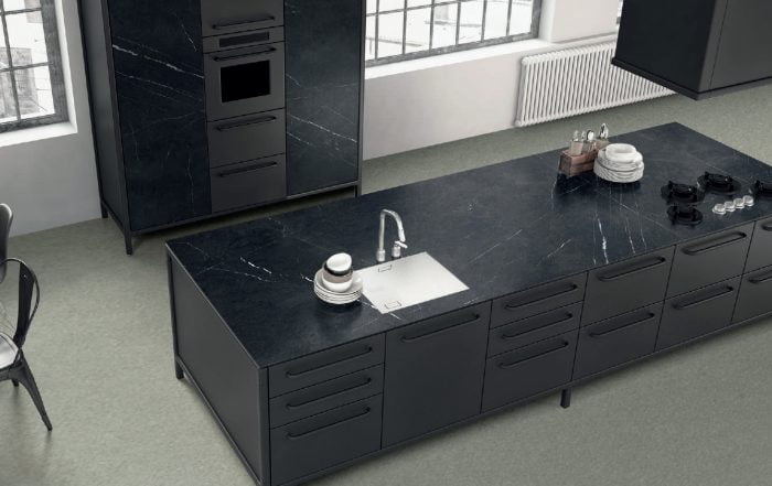 kitchen black countertop cyprus